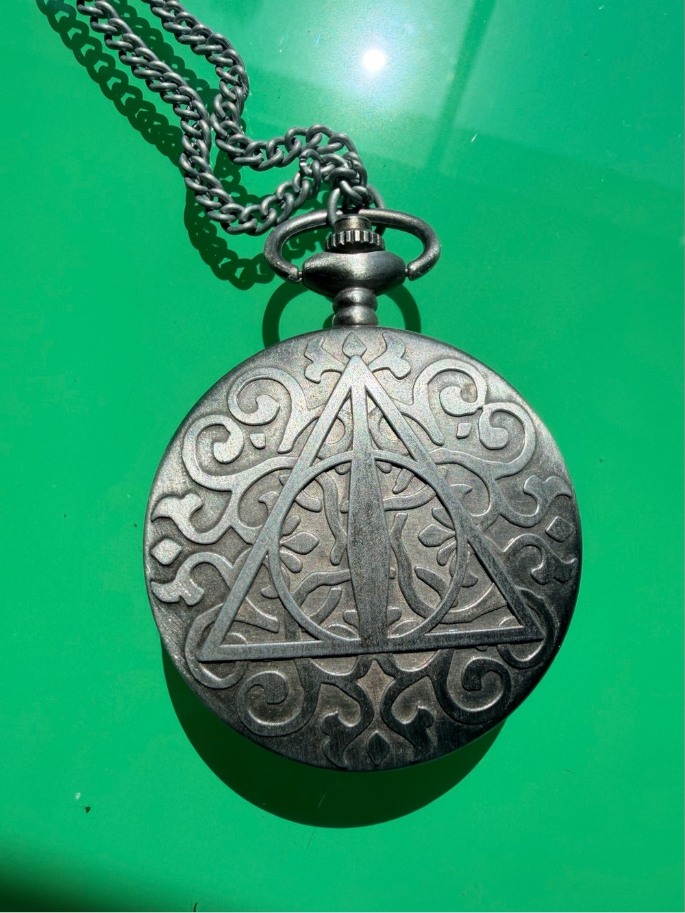 Harry Potter Deathly Hallows Pocket Watch on chain, Warner Bros. 2017